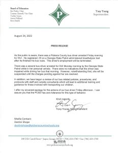 Press Release from Pickens County BOE